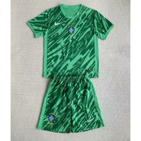 Camiseta Brasil Portero Segunda Equipación Replica Copa America 2024 para niños mangas cortas (+ Pantalones cortos)